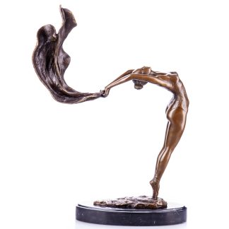 Bronze Figur Ballerina mit Tuch 42x34x11cm
