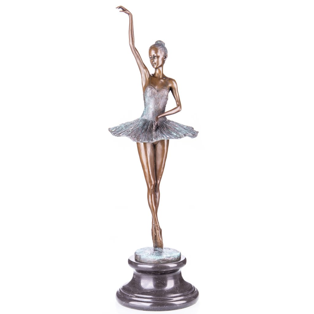 Bronze Figur Ballerina mit grüner Pattina 69x22x22cm