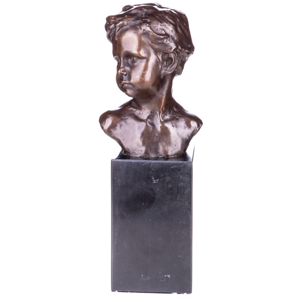 Bronze Figur Büste Junge 25x9x7cm Bronze Figur Büste Junge 25x9x7cm