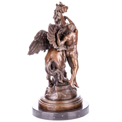 Bronze Figur Götter Perseus mit Pegasus und Kopf der Medusa 45x34x22cm2