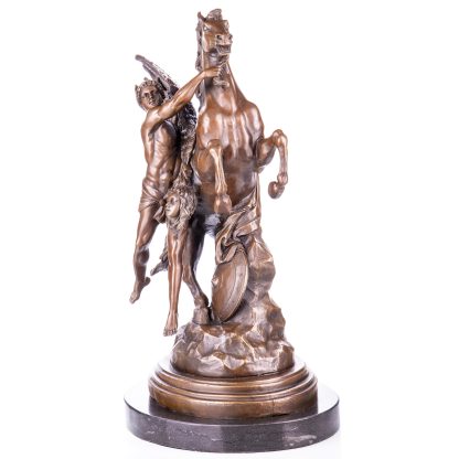 Bronze Figur Götter "Perseus mit Pegasus und Kopf der Medusa" 45x34x22cm – Bild 4