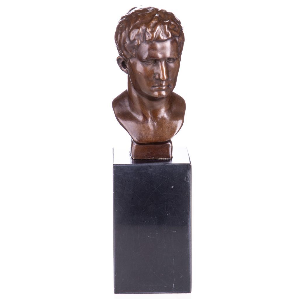 Bronze Figur Kaiser - Büste Caesar Augustus 26x7x7cm Bronze Figur Kaiser - Büste Caesar Augustus 26x7x7cm