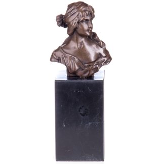 Bronze Figur Mädchen Büste 24x9x7cm