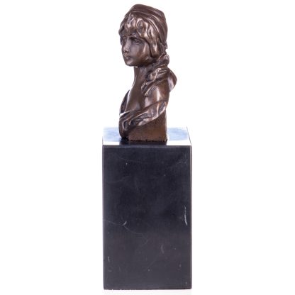 Bronze Figur "Mädchen Büste" 24x9x7cm – Bild 3