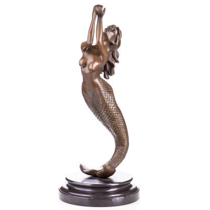 Bronze Figur Meerjungfrau 37x14x14cm2
