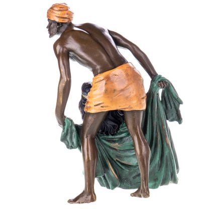 Farbige Bronzefigur Wiener Art Weiblicher Akt und Afrikaner 14x12x9cm3 416x416 - Farbige Bronzefigur Wiener Art "Weiblicher Akt und Afrikaner" 14x12x9cm