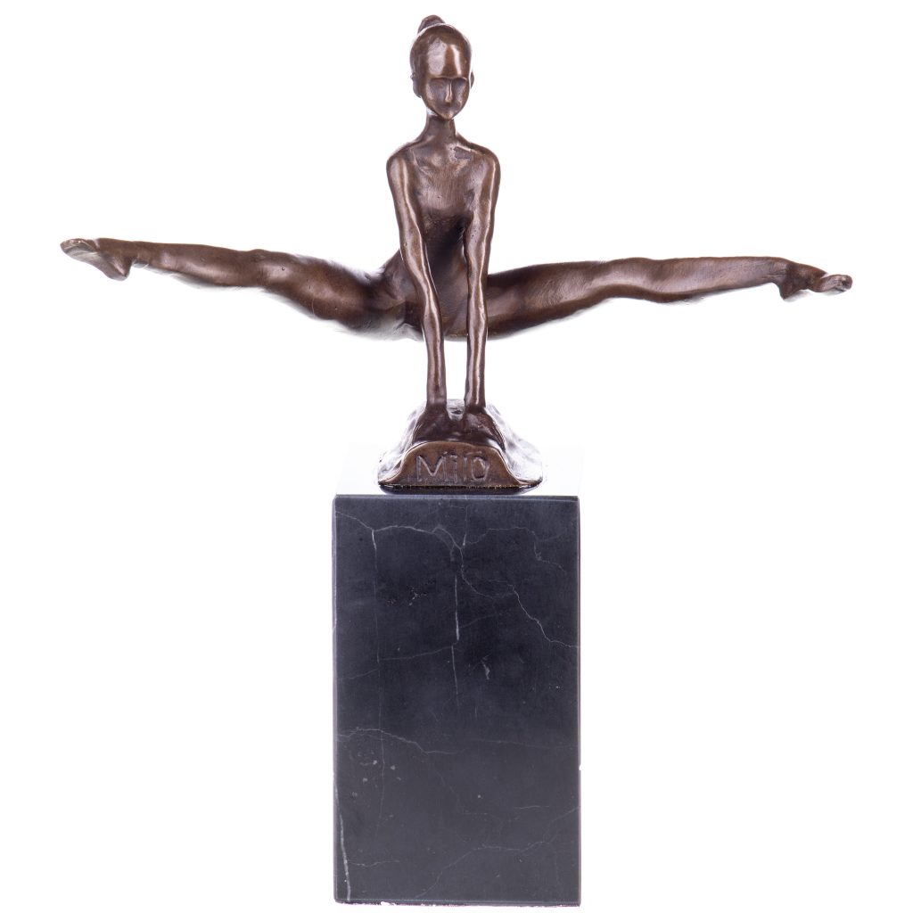 Moderne Bronze Figur Turnerin 25x22x12cm Moderne Bronze Figur Turnerin 25x22x12cm