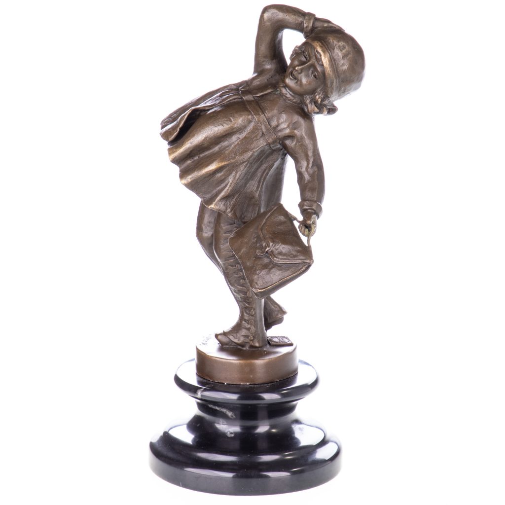Art Deco Bronzefigur Schulmädchen The School Girl nach D.H.Chiparus 25x13x12cm