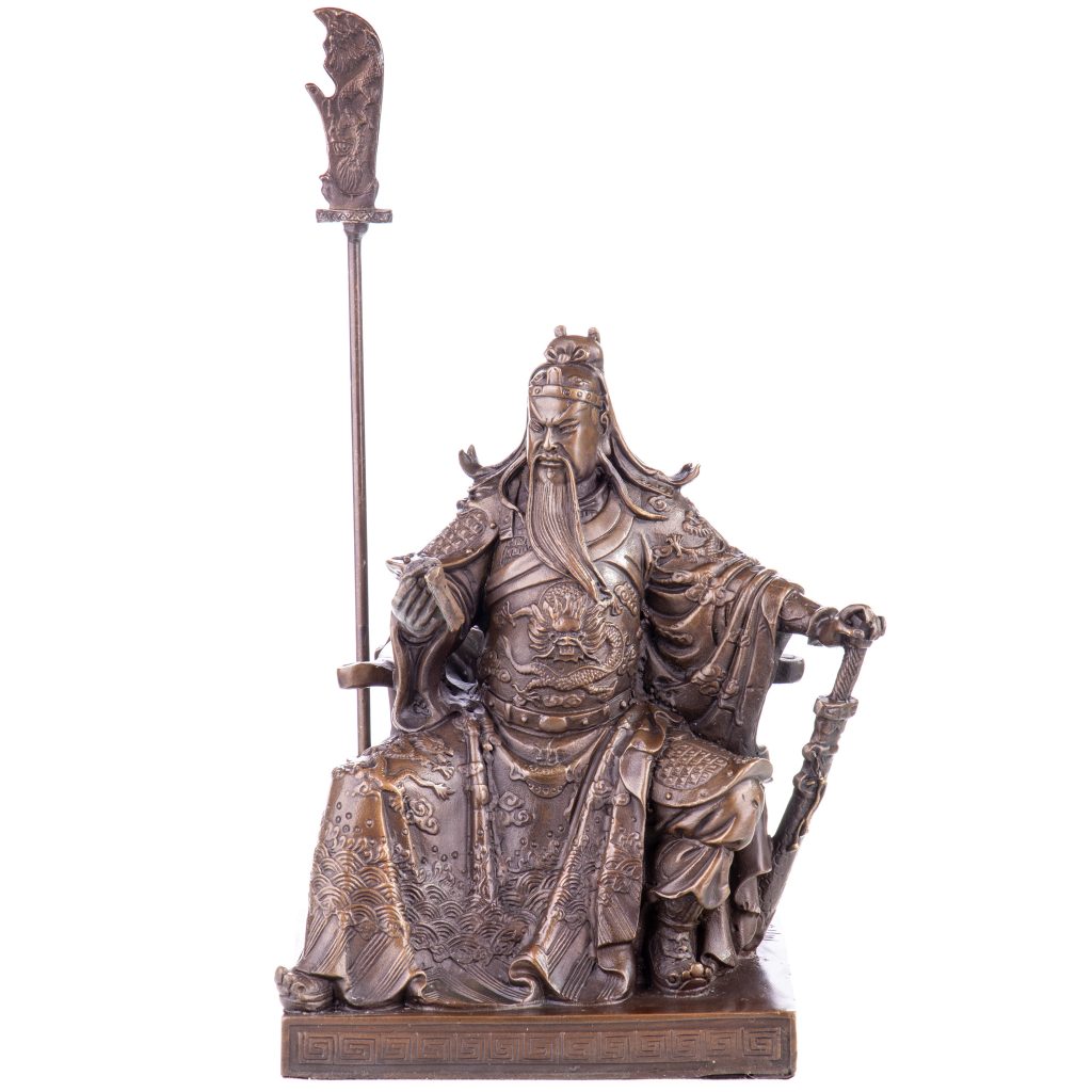 Asiatica Bronzefigur Legendärer Chinesischer General Guan Yu 27x16x11cm Asiatica Bronzefigur Legendärer Chinesischer General Guan Yu 27x16x11cm