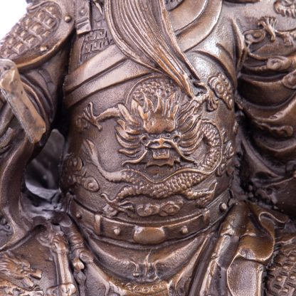 Asiatica Bronzefigur Legendärer Chinesischer General Guan Yu 27x16x11cm2