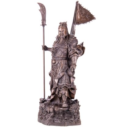 Asiatica Bronzefigur "Legendärer Chinesischer General Guan Yu" 66x28x26cm – Bild 6