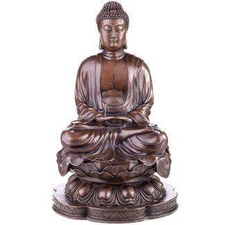 Asiatica Bronzefigur Sitzender Buddha 39x24x24cm