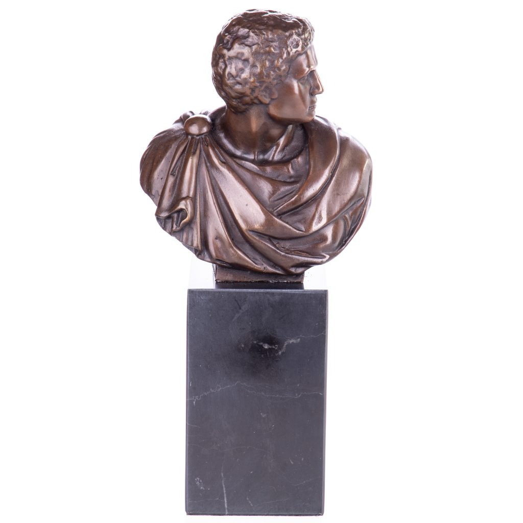 Bronze Figur Büste Römischer Kaiser Titus Vespasianus 26x12x7cm Bronze Figur Büste Römischer Kaiser Titus Vespasianus 26x12x7cm
