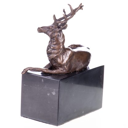 Bronze Figur Hirsch liegend 18x13x7cm3 416x416 - Bronze Figur "Hirsch liegend" 18x13x7cm