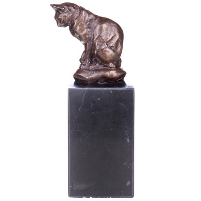 Bronze Figur Katze sitzend 21x8x7cm