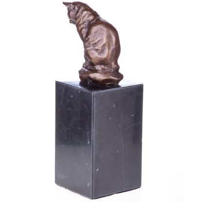 Bronze Figur Katze sitzend 21x8x7cm2