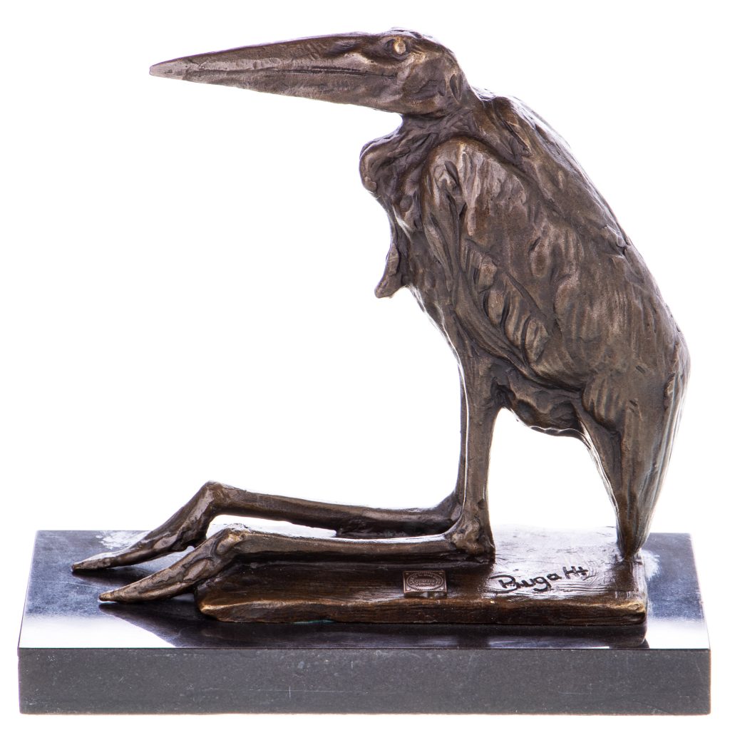 Bronze Figur Marabu nach Bugatti 20x20x10cm