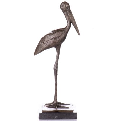 Bronze Figur Vogel Jabiru nach Bugatti 35x11x11cm
