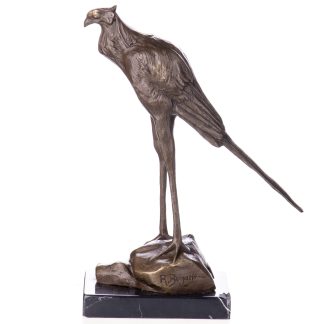 Bronze Figur Vogel Sekretär nach Bugatti 27x20x10cm