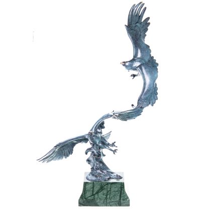 Bronze Figur Zwei Adler 85x55x25cm