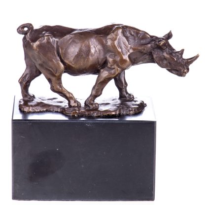 Bronzefigur Nashorn 15x16x7cm
