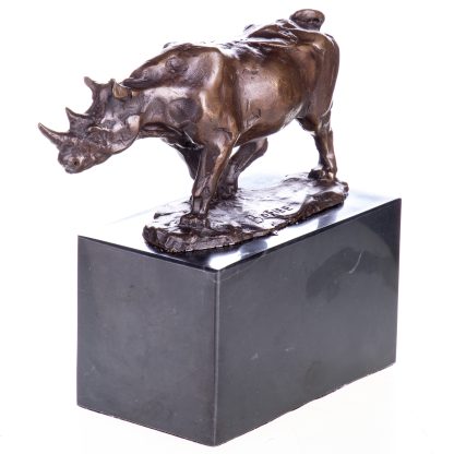 Bronzefigur Nashorn 15x16x7cm3 416x416 - Bronze Figur "Nashorn" 15x16x7cm