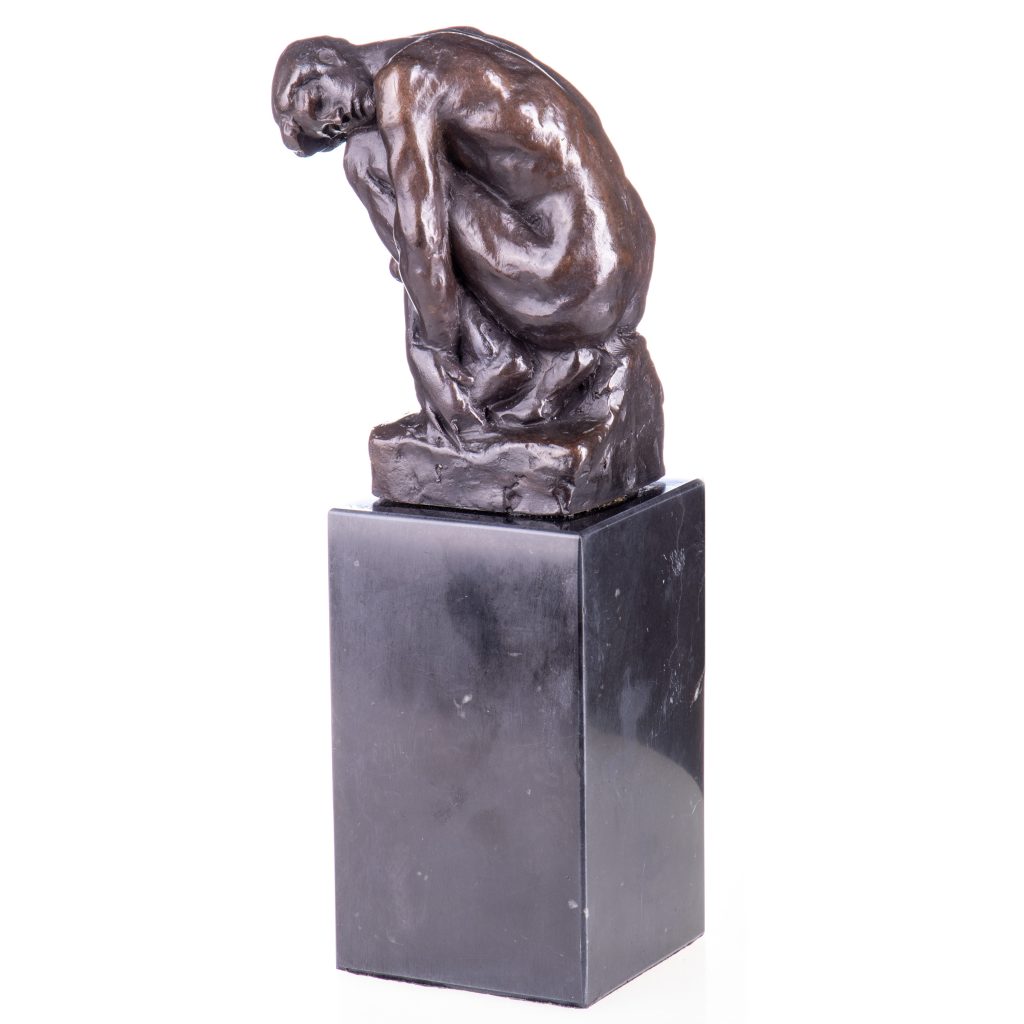 Impressionistische Bronzefigur Männlicher Akt 24x10x7cm