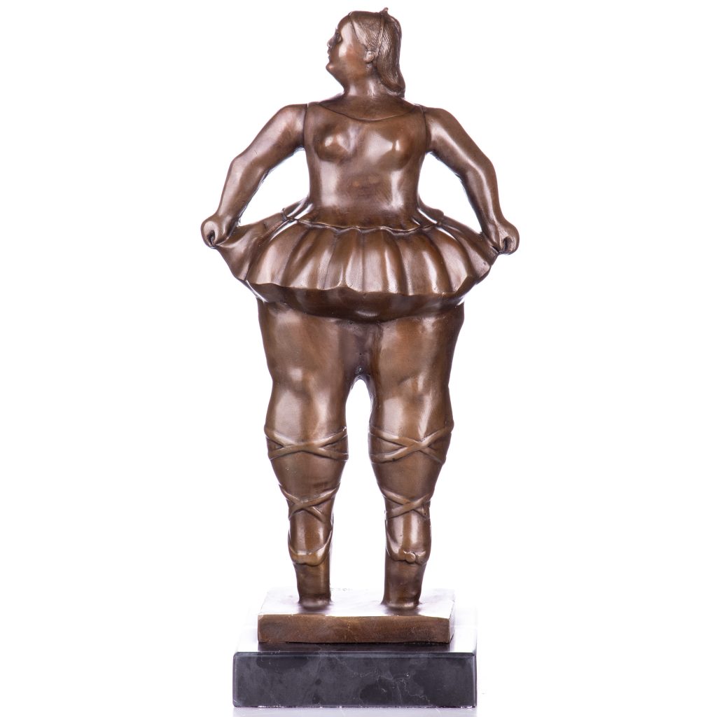 Moderne Bronzefigur Tänzerin 37x18x13cm