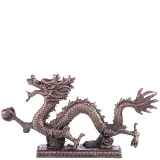 Asiatica Bronzefigur Chinesischer Drache 17x33x6cm