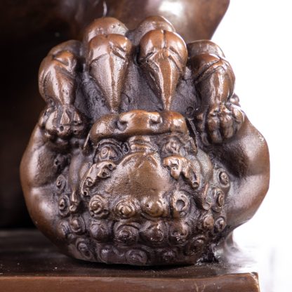 Asiatica Bronzefigur Chinesischer Tempelwächter Löwe 42x31x20cm2