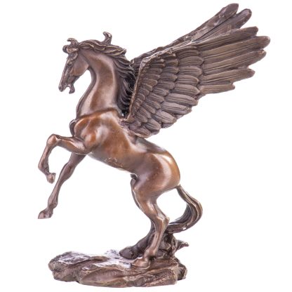 Bronzefigur Geflügeltes Pferd Pegasus 18x16x9cm