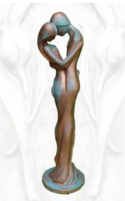 Tristan und Isolde, Steinguss Kupfer Optik 123x33x33cm2