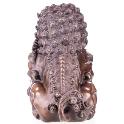 Asiatica Bronzefigur "Chinesischer Tempelwächter Löwe" rechts 27x17x28cm – Bild 3