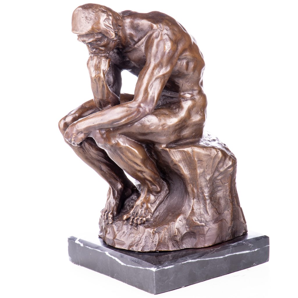 Bronzefigur Der Denker nach Rodin 29x19x15cm Bronzefigur Der Denker nach Rodin 29x19x15cm