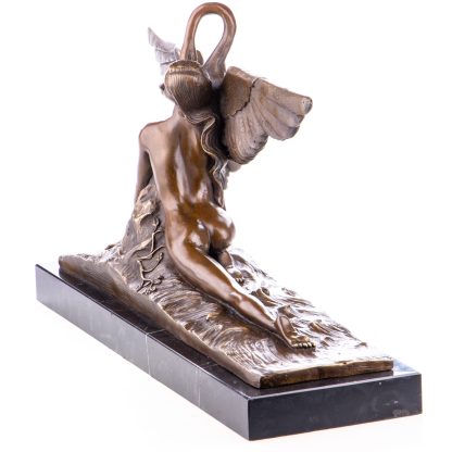 Art Deco Bronzefigur Leda und Schwan nach A.Gennarelli 25x45x13cm2