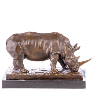 Bronzefigur Nashorn 19x32x13cm