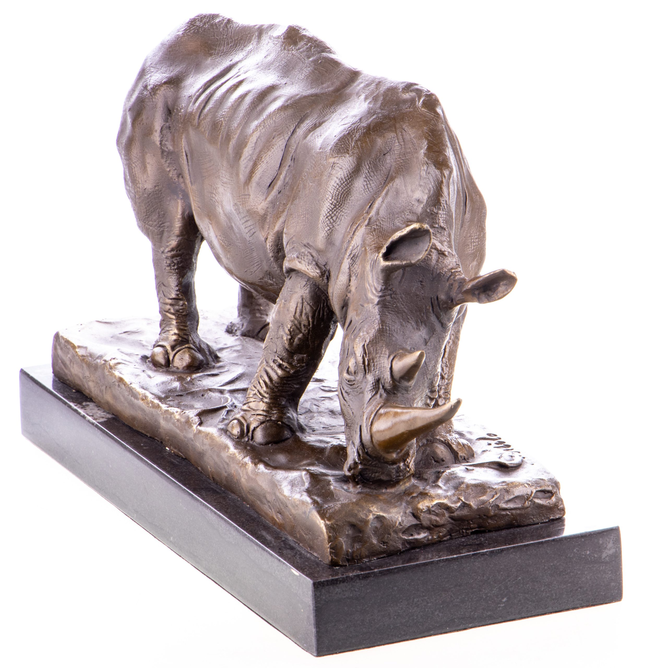 Bronzefigur Nashorn 19x32x13cm4 Bronzefigur Nashorn 19x32x13cm – Bild 4