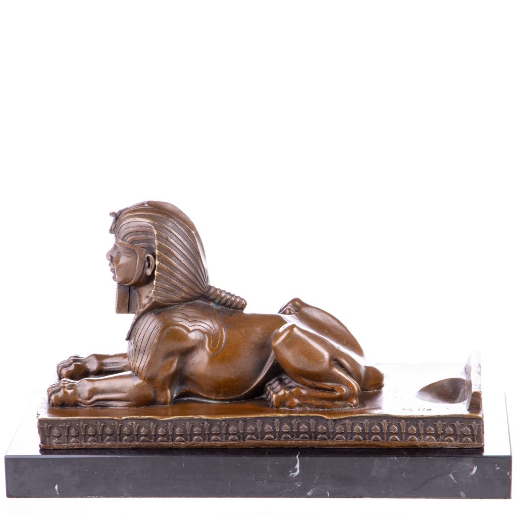 Bronzefigur Sphinx Weinflaschenhalter 20x34x13cm