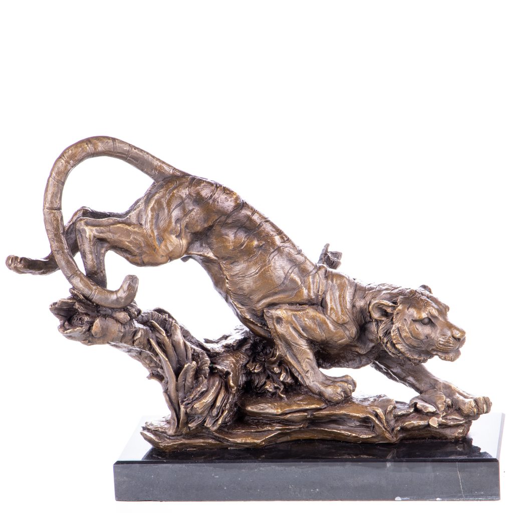 Bronzefigur Tiger 32x45x18cm Bronzefigur Tiger 32x45x18cm