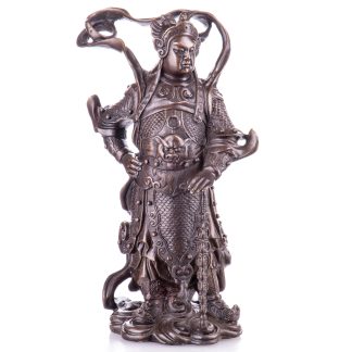 Asiatica Bronzefigur Wei Tuo Beschützer Buddhistischer Kloster 24x12x12xcm