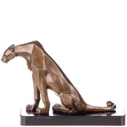 Art Deco Bronzefigur Panther sitzend 23x30x10cm