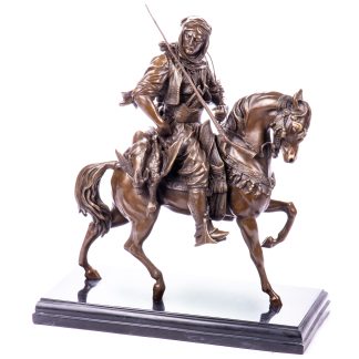 Bronzefigur Araber auf Pferd nach Guillemin 62x53x26cm