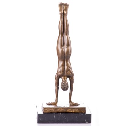 Bronzefigur Mann im Handstand 38x17x10cm2