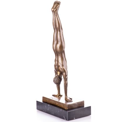 Bronzefigur Mann im Handstand 38x17x10cm – Bild 3