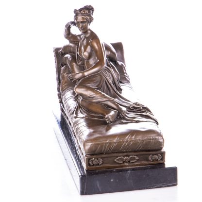 Bronzefigur der Pauline Bonaparte Venus Victrix nach A.Canova 20x33x13cm – Bild 3
