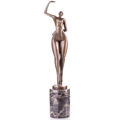 Moderne Bronzefigur Weiblicher Akt 45x9x8cm2