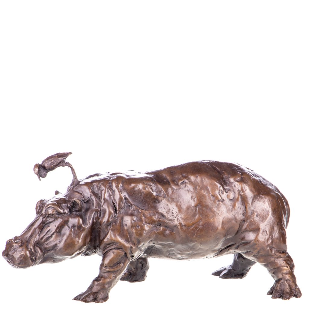 Bronzefigur Nilpferd 20x40x15cm Bronzefigur Nilpferd 20x40x15cm