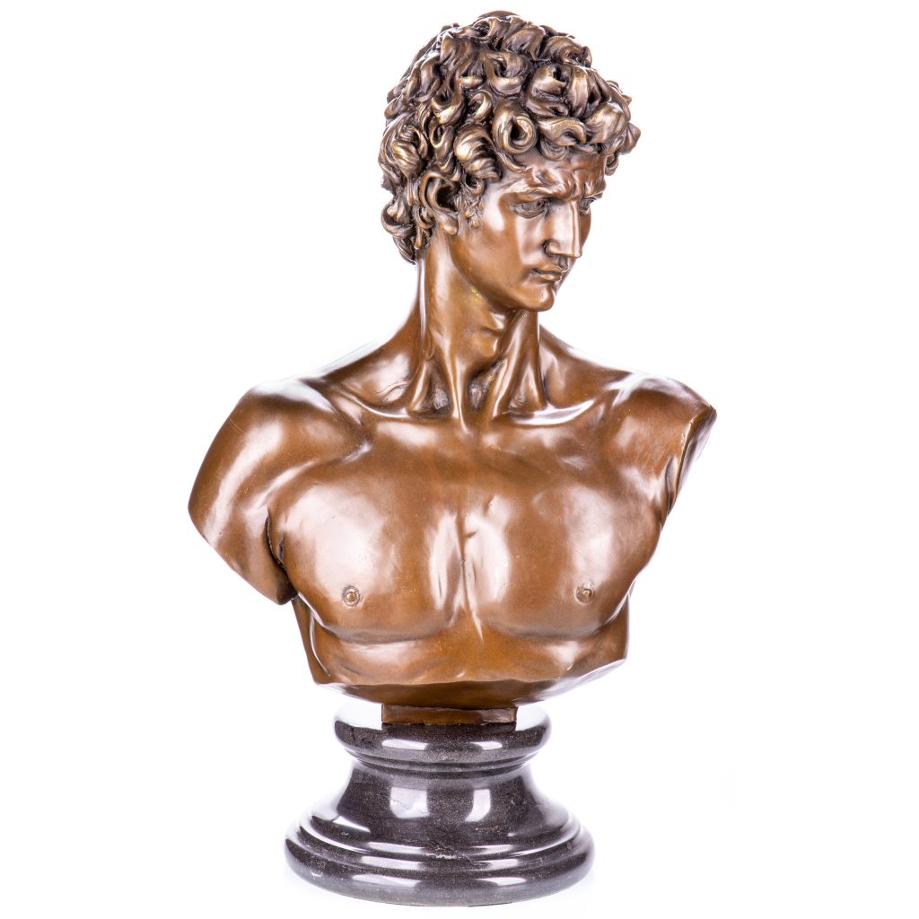 Bronzefigur Büste des David nach Michelangelo 55x35x20cm Bronzefigur Büste des David nach Michelangelo 55x35x20cm
