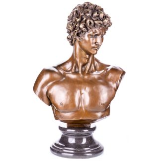 Bronzefigur Büste des David nach Michelangelo 55x35x20cm