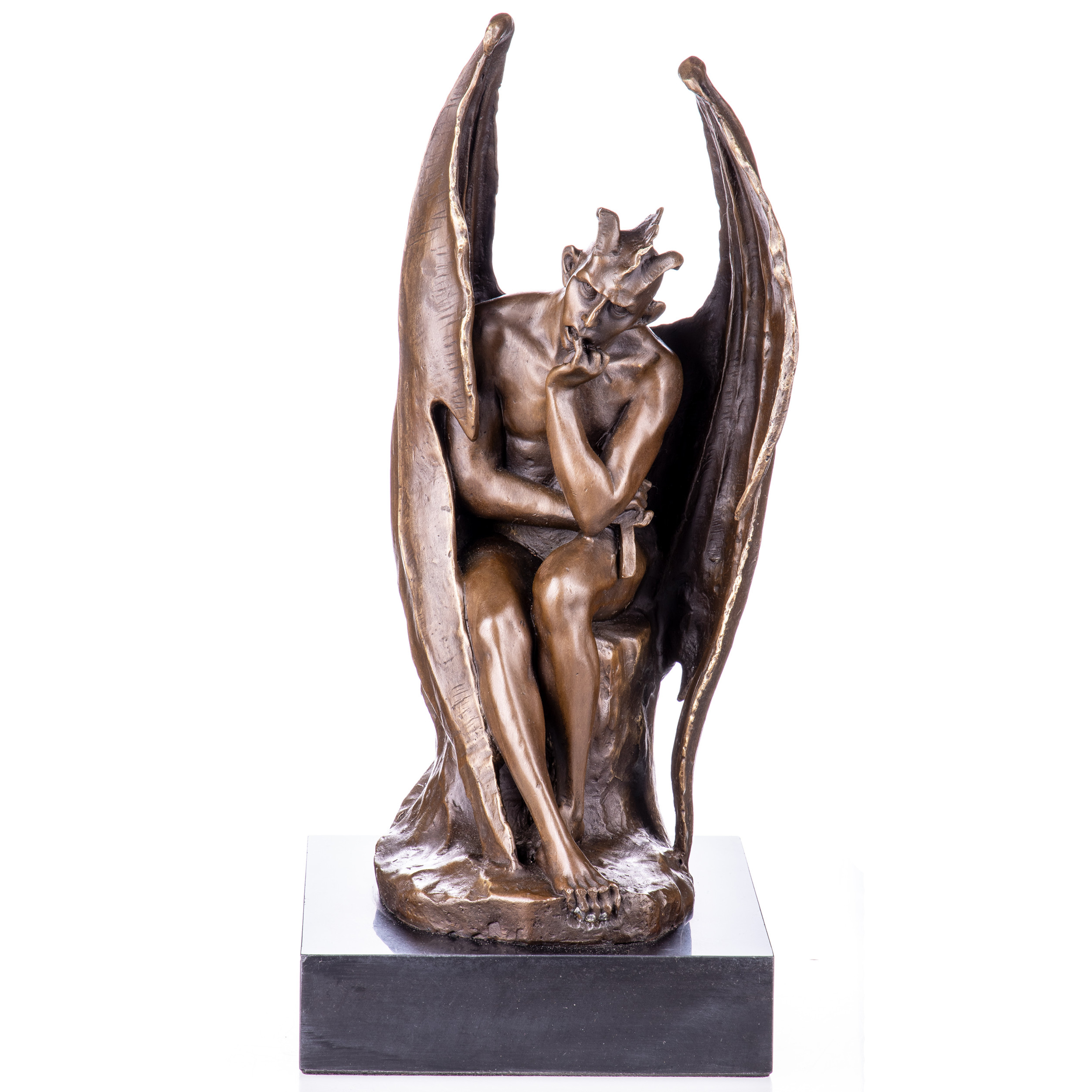 Bronzefigur Teufel 34x16x16cm Bronzefigur Teufel 34x16x16cm